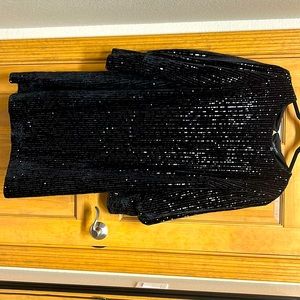 Lane Bryant long sleeve sequin dress. Worn once.